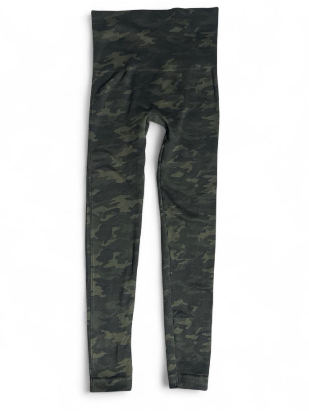 Spanx Seamless Crop Leggings Green Camo Women’s Size S Small